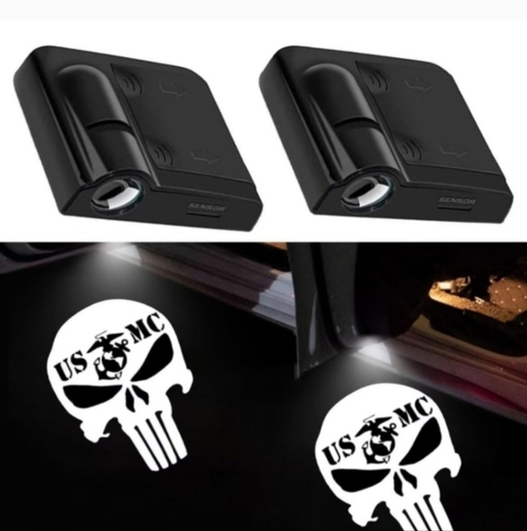 2 wireless USMC Marine corps wireless universal Car Door Projector Ghost… - Picture 3 of 4